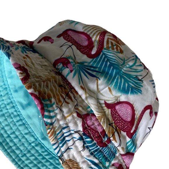 Reversible Flamingo Print Bucket Hat - Picture 3 of 5